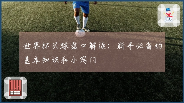 世界杯买球盘口解读：新手必备的基本知识和小窍门